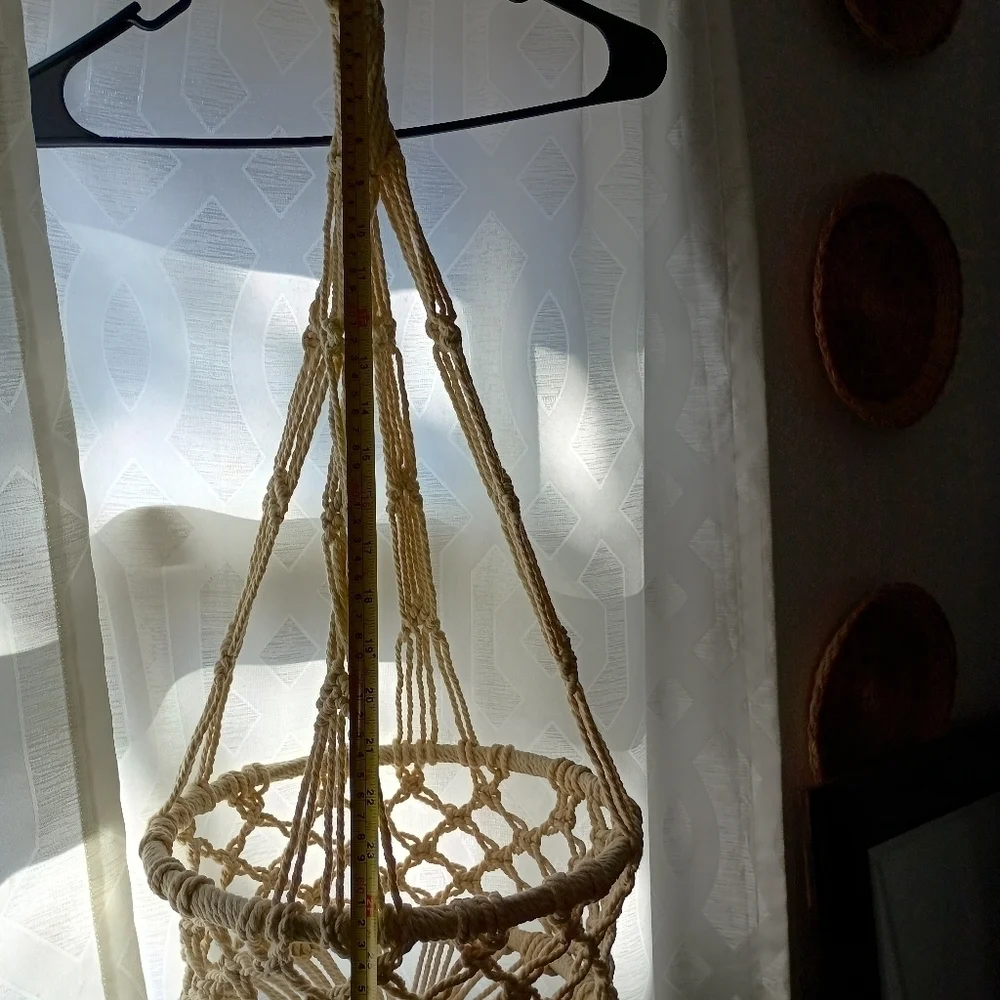 Fab Habitat Hanging Macrame Boho Basket